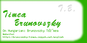 timea brunovszky business card